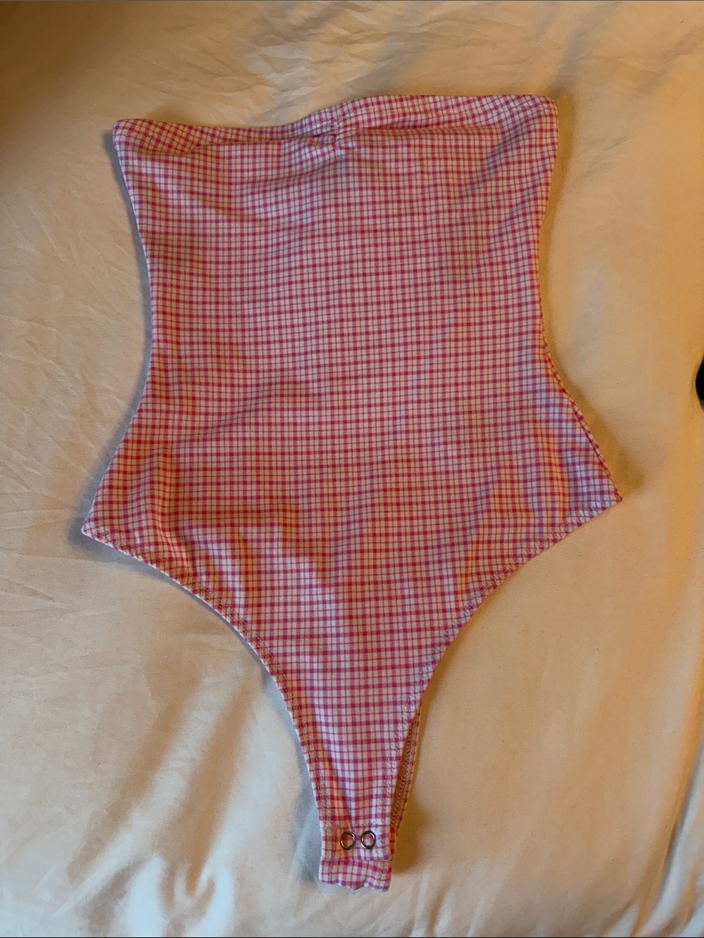 Pink Gingham One-Piece